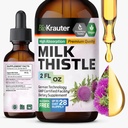 BIO KRAUTER 우유 이틀 액체 드롭 - 우유 이틀 Silymarin Liver 지원 보충 - 알코올 및 설탕 Free Tincture for Liver Cleanse Detox - 2 Fl. Oz.