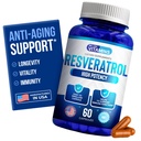 우리는 서빙 당 비타민 Resveratrol 1000mg 같이 - 60 삼키기 Veggie 캡슐에 쉬운 - 자연적인 Resveratrol 보충교재 1000mg - 산화 방지제 보충교재는 Immune 체계를 지원합니다