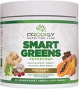 Prodigy Smart Greens - Super Greens Powder Smoothie & Drink Mix - 소화 건강 및 Bloating Relief, Protein, Veggies 및 Gut Health 용 Chlorella와 과일을위한 Probiotics