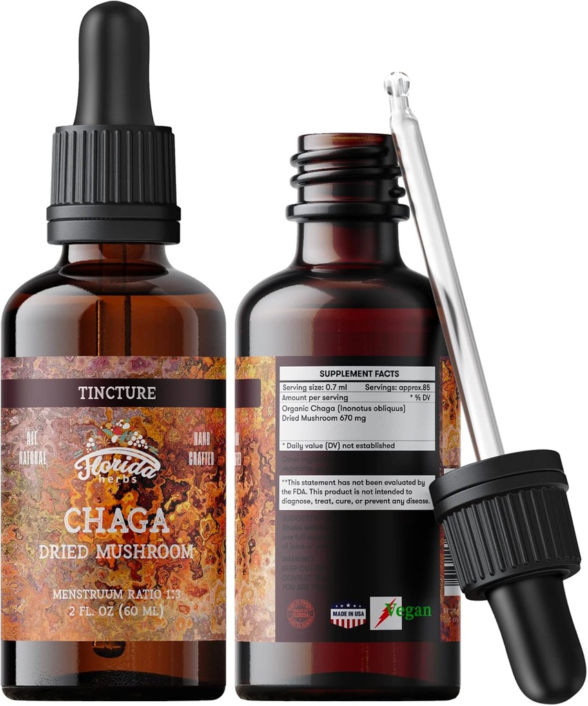 Chaga Tincture, 야생 수확 Chaga 추출물 (Inonotus obliquus) 건조 버섯