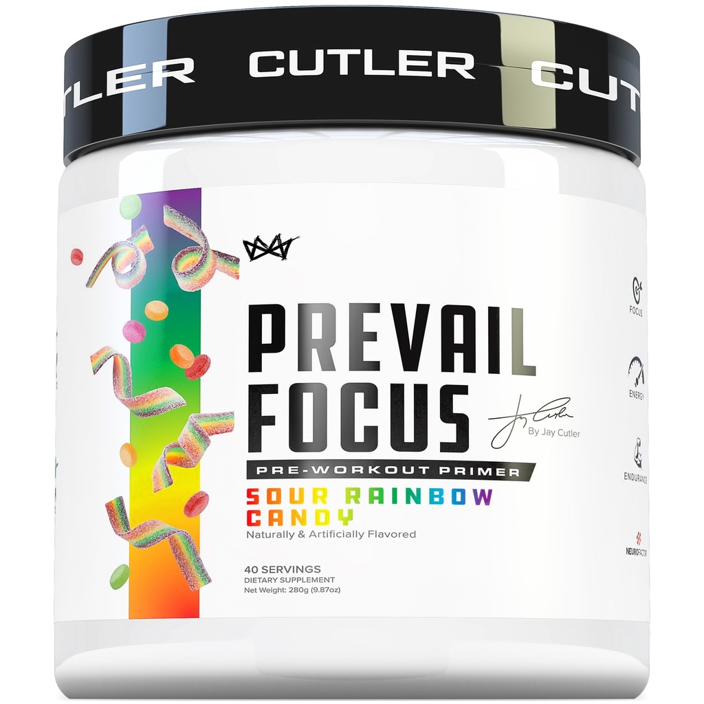 Nextail Pre Workout Powder with Nootropics: 남성과 여성을위한 사전 운동 음료, L Citrulline, Alpha GPC, L Tyrosine과 최첨단 에너지 및 초점 보충 교재 | Sour Rainbow Candy, 40 Scoop