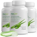 AloeCure 유기 알로에 Vera 캡슐, 160,000mg 안 알로에 잎은 서빙 당, 지원 Gut, 소화, & 면역력, 도움은 균형을 잡은 Stomach 산성도, Aloin를 해방합니다, 60Caps x 3Btl 유지합니다