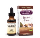 Amber NaturalZ Hawthorn & Dandelion Herbal Supplement for Dogs, Cats, Birds, Rabbits 및 Piggies | 심장 건강, 순환 및 유체 균형 지원 | 천연 심혈관 치료