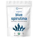 유기 블루 Spirulina 분말 (Phycocyanin 추출 물), 30 서빙 - 물고기 냄새 없음, 블루 그린 조류에서 100 % Vegan Protein, 부드러운, 베이킹, 음료 및 요리에 대한 천연 발광 식품 착색
