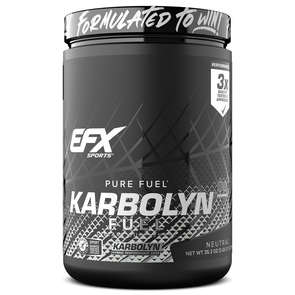 EFX Sports Karbolyn Fuel | 빠른 탄수화물 분말 | 캐비넷 로드, 지속 에너지, 빠른 회복 | 자극제 무료 | 20 인분 (중간)
