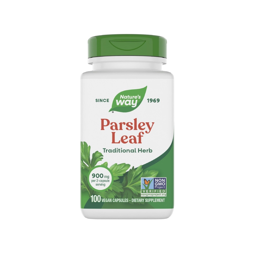 자연의 방법 프리미엄 초본 Parsley 잎은 Chlorophyll, 100 Vegan 캡슐을 제공합니다