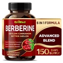 GriMed Berberine 보충 9,500mg Ceylon Cinnamon Bitter Melon 지원 건강한 면역 체계 - 미국에서 만드는