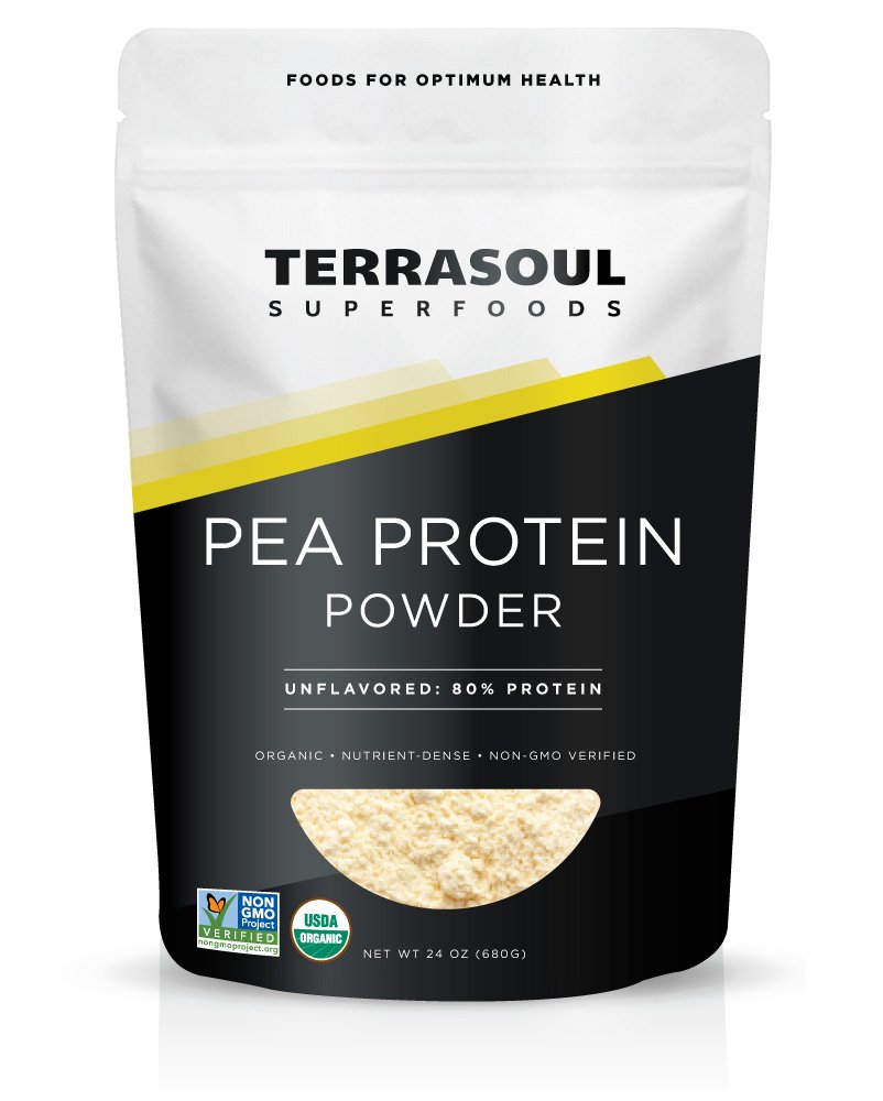 Terrasoul Superfoods 유기 완두 단백질 (Unflavored, 매끄러운 짜임새), 1.5 파운드