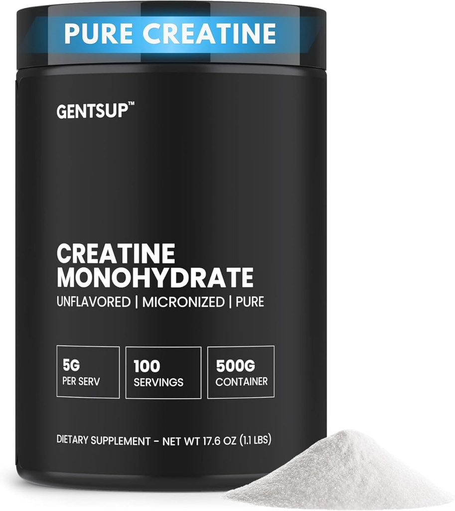 Creapure 크레아틴 Monohydrate 분말 – Unflavored, 5000mg, 100 서빙 – Boost 근육 성장, 힘, 성과 & 뇌 건강 – 비 GMO, 글루텐 자유로운, HPLC는, 증명된 NSF를 시험했습니다