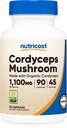 Nutricost Cordyceps 버섯 캡슐 1100mg, 45 Serv - 유기, 채식주의, 글루텐 무료, 캡슐 당 550mg (90 캡슐)