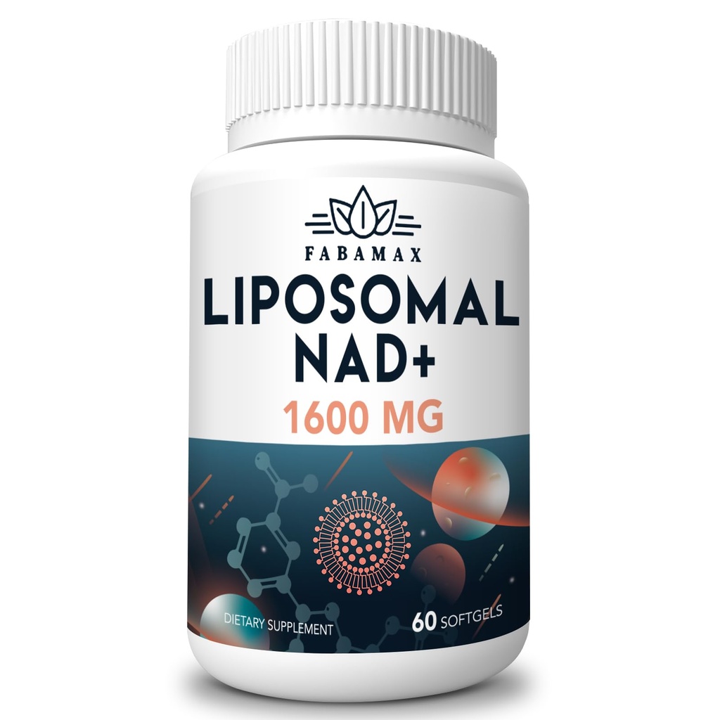 1600 mg Liposomal NAD 보충교재, 98% 순수한 NAD+ 보충교재, 나이 드는 방위, 에너지, 경도, 60 Softgels를 위한 NAD+를 밀어주는 Nicotinamide Riboside 또는 NADH에 우량한 흡수, 대안