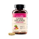 NatureWise Liver Balance Detox 보충 - 우유 이틀, 다 델리온, 심황, Artichoke, Reishi Mushroom & Kudzu, Vegan - 60 캡슐 [30 일 공급]