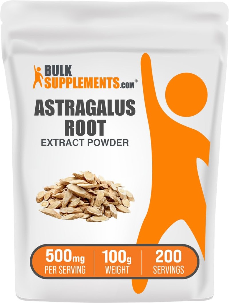 BulkSupplements.com Astragalus 추출물 분말 - Astragalus 뿌리 분말, 초본 보충 - Vegan & Gluten 무료, 서빙 당 500mg, 100g (3.5 oz) (팩 1)