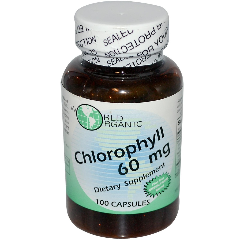 세계 유기 메가 Chlorophyll, 100 mg, 캡슐, 60 캡슐