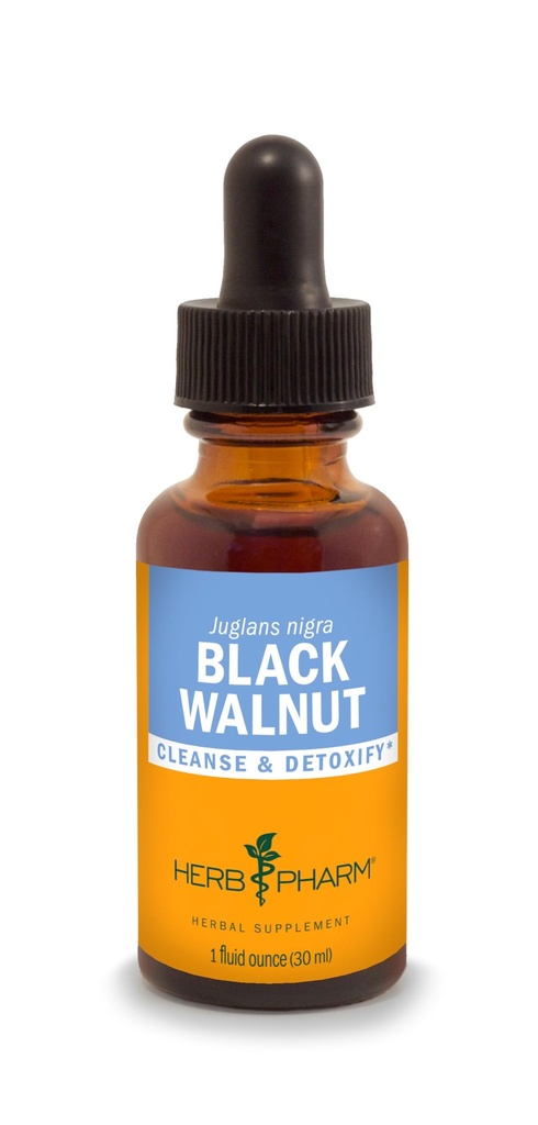 허브 Pharm Black Walnut Cleansing 및 Detoxifying 용 액체 추출물 - 1 Ounce