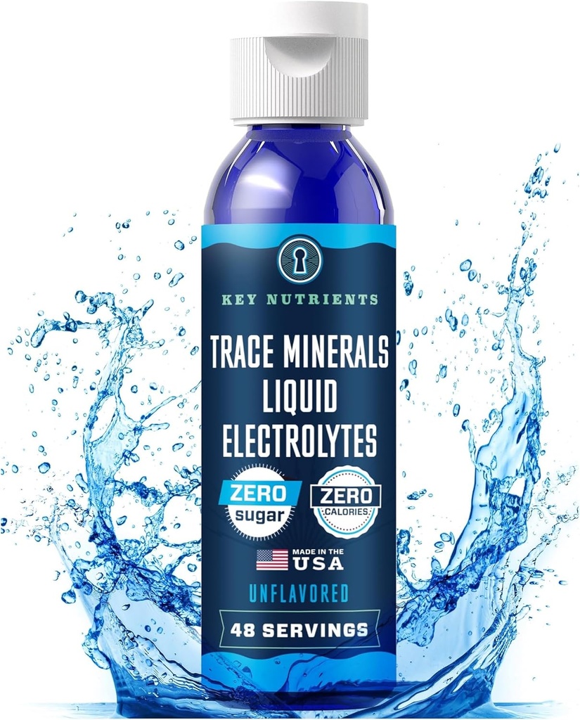 KEY NUTRIENTS Trace Minerals Liquid Electrolytes for Hydration Recovery 4oz - Electrolyte Drops, Electrolyte Water, Keto Electrolytes - 식수 용 미네랄 드롭