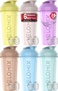 VELOMIX -6 PACK- 28 oz Protein Shaker Bottle for Protein Mixs - 6x Wire Whisk | 단백질 쉐이크 용 누출 방지 쉐이커 컵 | 단백질 쉐이커 병 팩 | 단백질 쉐이크 컵 (Pastel Power Series)