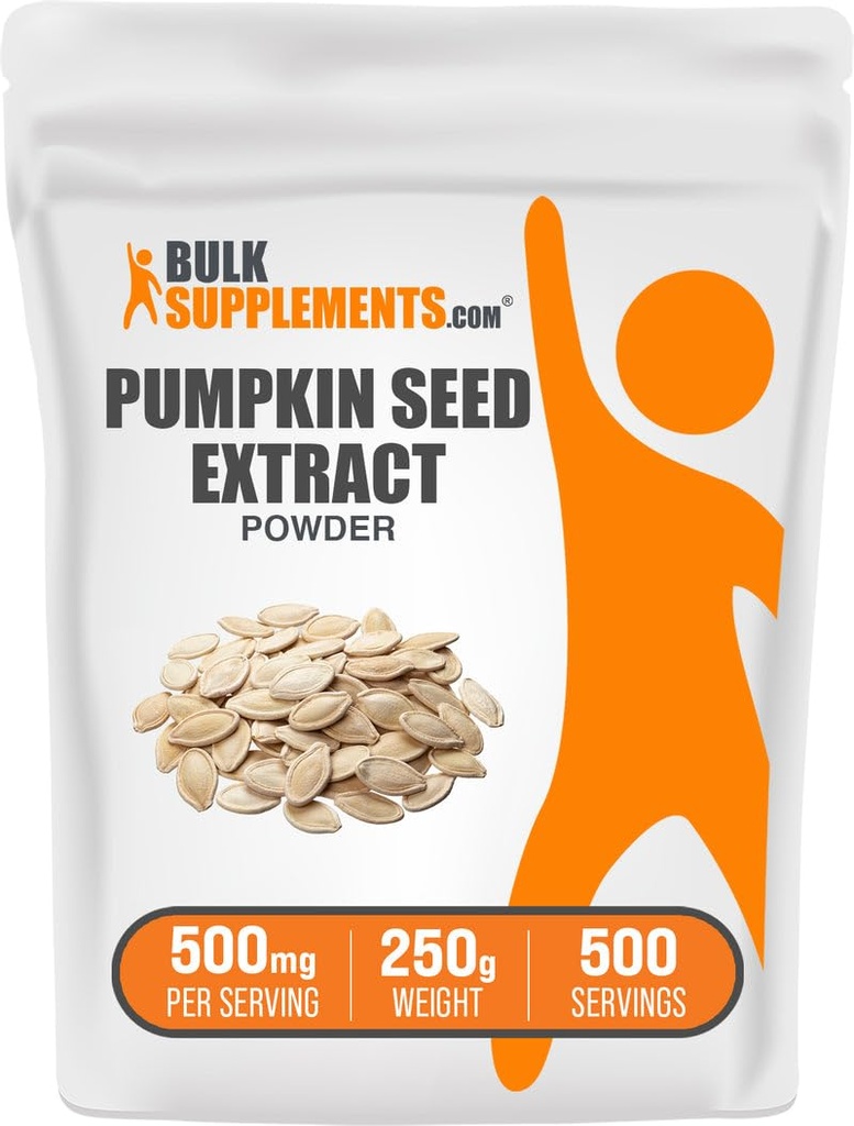 BulkSupplements.com 호박 씨앗 추출물 분말 - 호박 씨앗 보충, 초본 보충 - Vegan & Gluten 무료, 500mg, 250g (8.8 oz) (1 개 포장)