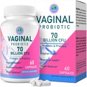 질 Probiotics, 여성을위한 PH 균형, 70 억 CFUs 여성 Probiotics 질 건강, 우린, 냄새 제어, Flor, Ph Balance & 호르몬, Prebiotic & D-Mannose - 선반 안정, 60 캡
