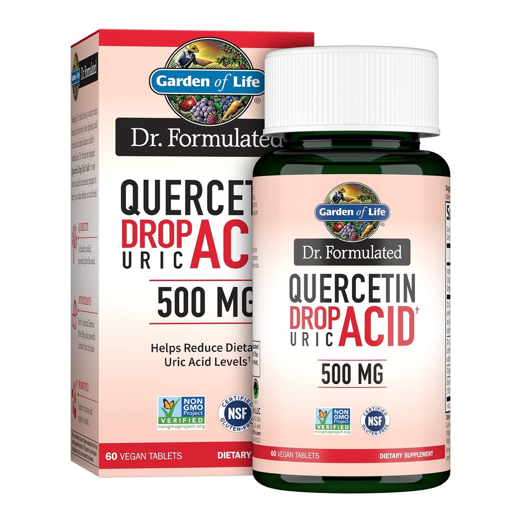 Tart Cherry, 비타민 C, 유기농 Acerola 및 로즈 HIPS Plus Luteolin과 함께 생활 Quercetin Probiotic & Uric Acid 지원 – Gluten Free and Non GMO – 60 정제
