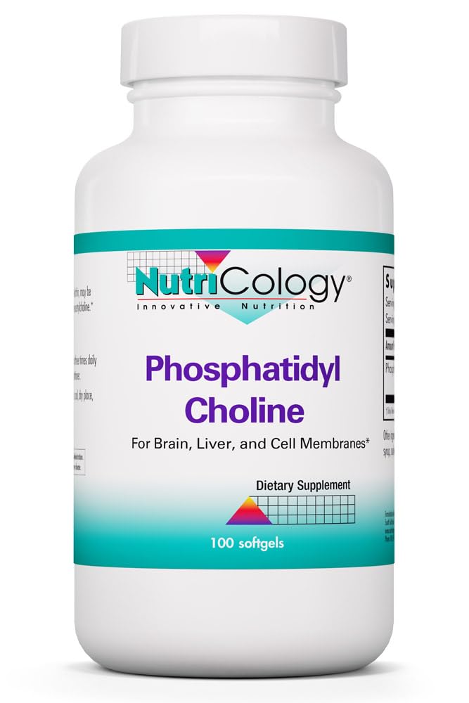Nutricology Phosphatidyl Choline 보충교재 - Lecithin 캡슐, Liver를 위한 소화 효소, 뚱뚱한 소화 지원, 지방 Liver, 1540mg Softgels를 위한 콜린 보충교재 - 100 조사