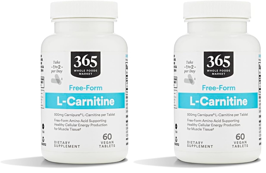 전체적인 음식 시장, L Carnitine 500mg, 60 ct (2의 포장)