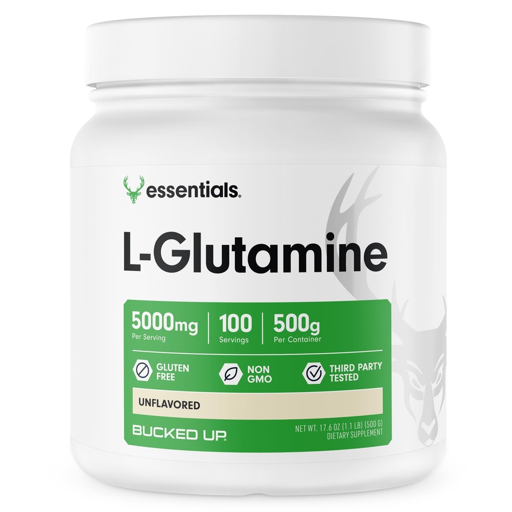 L 글루타민 500g 파우더, 글루텐 프리, 비 GMO, 불발견 (100 인분)