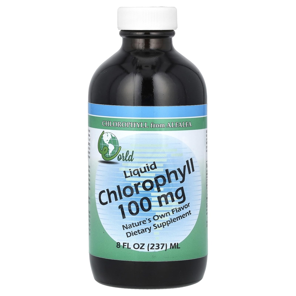 세계 유기 - Chlorophyll 액체 100mg의 8개 oz 액체