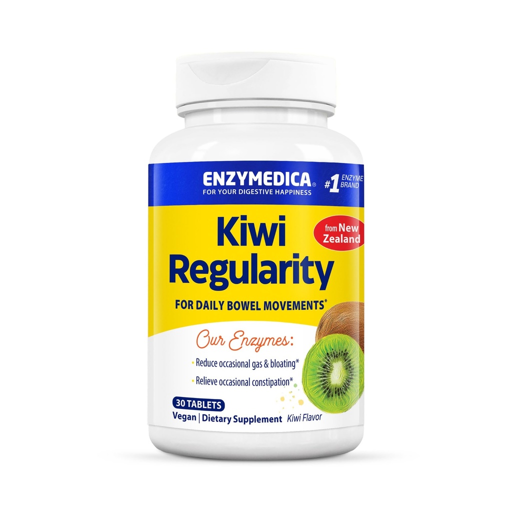Enzymedica, Kiwi Regularity, 일반 Bowel 운동 지원, 믿을 수 있는 Occasional 변비, 가스 및 부유물, 30 조사