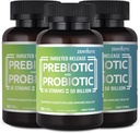 Zentastic Probiotics & Prebiotics 보충 - 50 억 CFU - 남성 및 여성 면역 및 소화 건강 - 16 Strains - 선반 안정 - 180 지연 릴리스 Veggie 캡슐