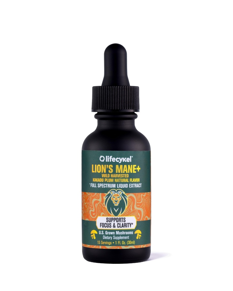 Life Cykel - 사자 Mane 버섯 추출물 Kakadu Plum - 기억, 초점 및 REM 수면을위한 뇌 부스터 Nootropic - 비 GMO, 유기 버섯 Tincture - 1 Fl Oz (15 서빙)