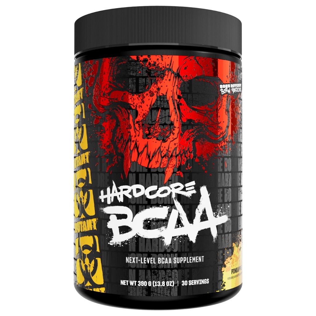 돌연변이 하드 코어 BCAA - 전, Intra 또는 포스트 운동 - BCAA 다음 레벨 분지 체인 아미노산 보충 - Hydration + 복구 - 30 서빙 - 파인애플