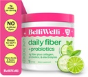 Belli Welli Fiber Supplement for Women & Men – 추가된 교원질을 가진 유기 Acacia에서 우수한 매일 섬유 분말, Electrolytes & Probiotics – Bloat 없음, 변비 & Gut 건강 지원 (Cucumber)