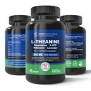 L Theanine 200mg, 마그네슘, 5-HTP & Melatonin - 스트레스 완화, 초점 및 함침, 수면을위한 All-in-1 L-Theanine 보충 - 60 캡슐