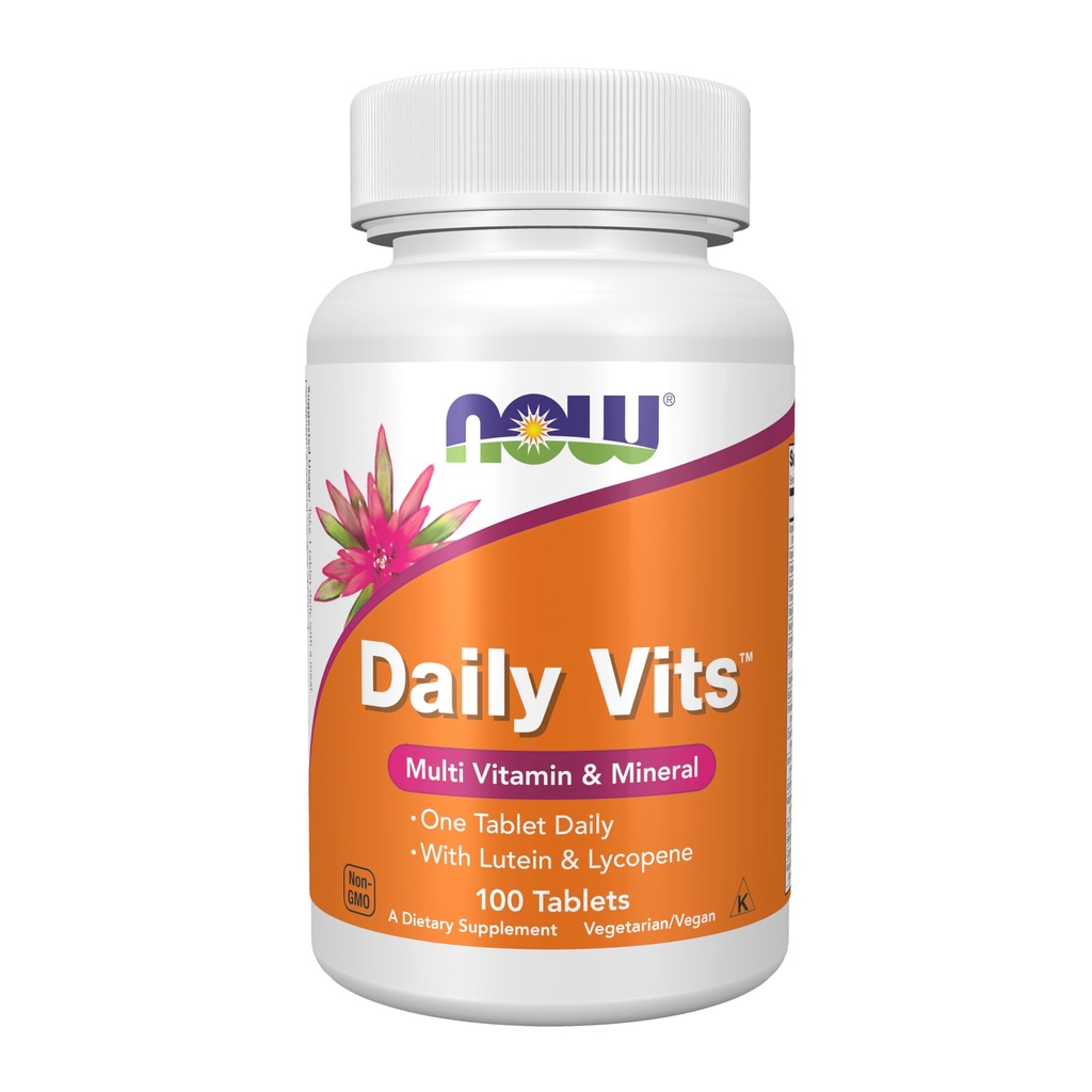 NOW Foods, Daily VitsTM, Lutein & Lycopene, 100 정제로 매일 한 정제