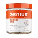 Genius 브랜드 Genius 터키 테일 - Immune, Gut 및 산화 방지제 지원을위한 식물 기반 보충 - 유기 및 비 GMO - 120 Veggie 캡슐