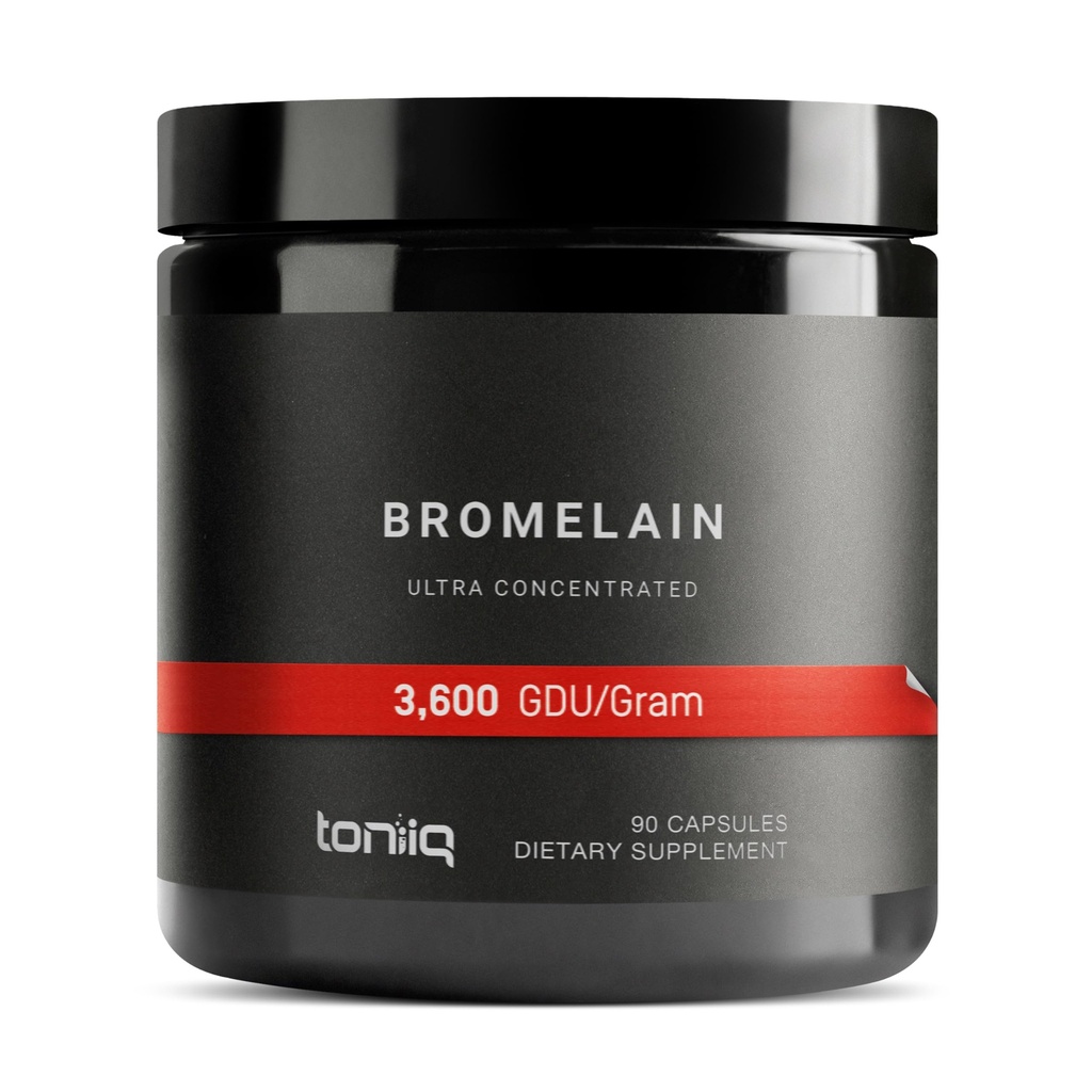 매우 고강도 Bromelain 1000mg - 3600 GDU / Gram - 고농도 및 생물 사용 가능 - 세 번째 부품 테스트 공식 - 90 채식 캡슐 - 45 용기 당 서빙 - Bromelain 보충