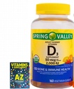 봄 밸리 채식 비타민 D3 Gummies, 2000 IU, 50 mcg, 160 Ct + Better 가이드 비타민 보충 교재 무료 포함 (통합할 수 없습니다)