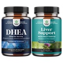 여자 & 남자를 위한 DHEA 보충교재의 뭉치 - 호르몬 균형을 위한 순수한 DHEA 25mg - Dehydroepiandrosterone와 간결 Detox & 수선 - 소화 & 면역 건강을 위한 우유 이틀 보충교재