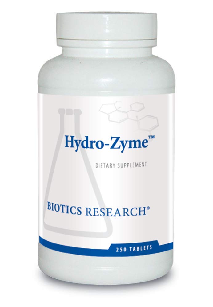 Biotics Research Hydro Zyme TM - 여성 및 남성을위한 Digestive Enzymes (Enzimas Digestivas) - 소화 보충교재를위한 효소는 Betaine HCL을 포함합니다 - 건강한 위장 pH 및 면역 건강-250 효소의 지원
