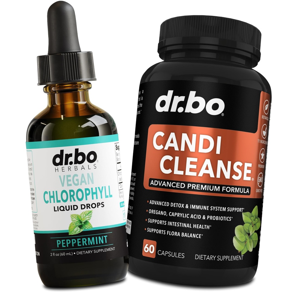 Chlorophyll 액체 하락 몸 Detox & Candi Cleanse - Vegan 액체 Chlorophyll 하락 냄새 Cleanse 보충교재 내부 Deodorant - 여분 힘 Probiotic 구두 초본 Oregano & Caprylic 산성 캡슐