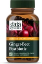 Gaia Herbs Ginger-Beet Postbiotic - Gut & Heart Health Support에 대한 보충 - 유기 발효 Beets & Ginger로 만든 - Dairy, Soy & Gluten에서 무료 - 60 Vegan 캡슐 (30 서빙)