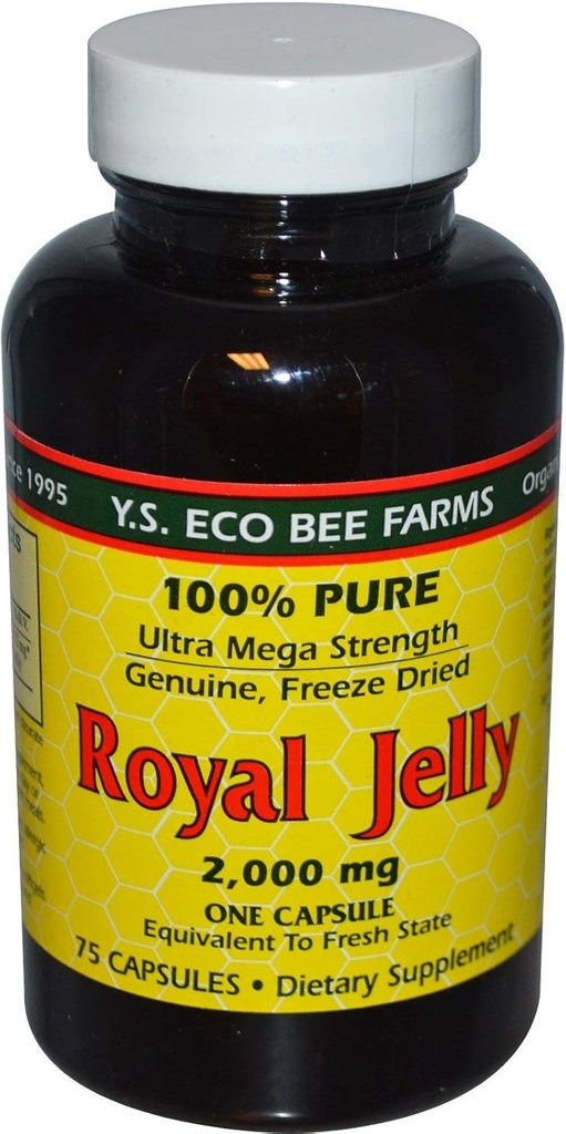 YS BEE 농장 로얄 젤리 2000 Mg, 75 CT