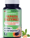 Yuve Natural Papaya Digestive Enzymes - Sugar-Free Chewable Candies - 더 나은 소화를 촉진하십시오 - 변비 & Bloating Aid, Detox, Leaky Gut Repair & Gas Relief - Vegan, Non-GMO, Gluten-Free - 90ct