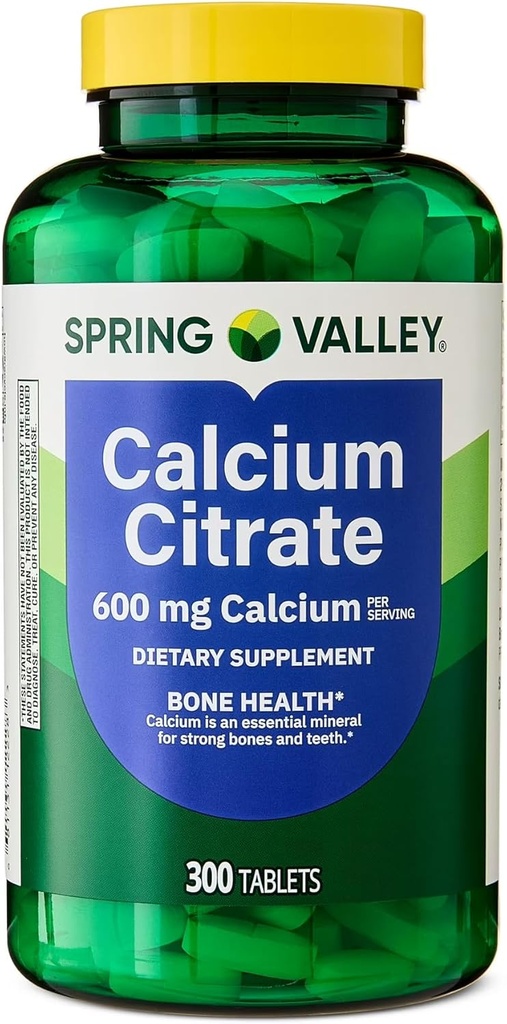 봄 밸리 칼슘 구연산염 정제 규정식 보충교재, 600 mg, 300 조사. - 새로운 보기