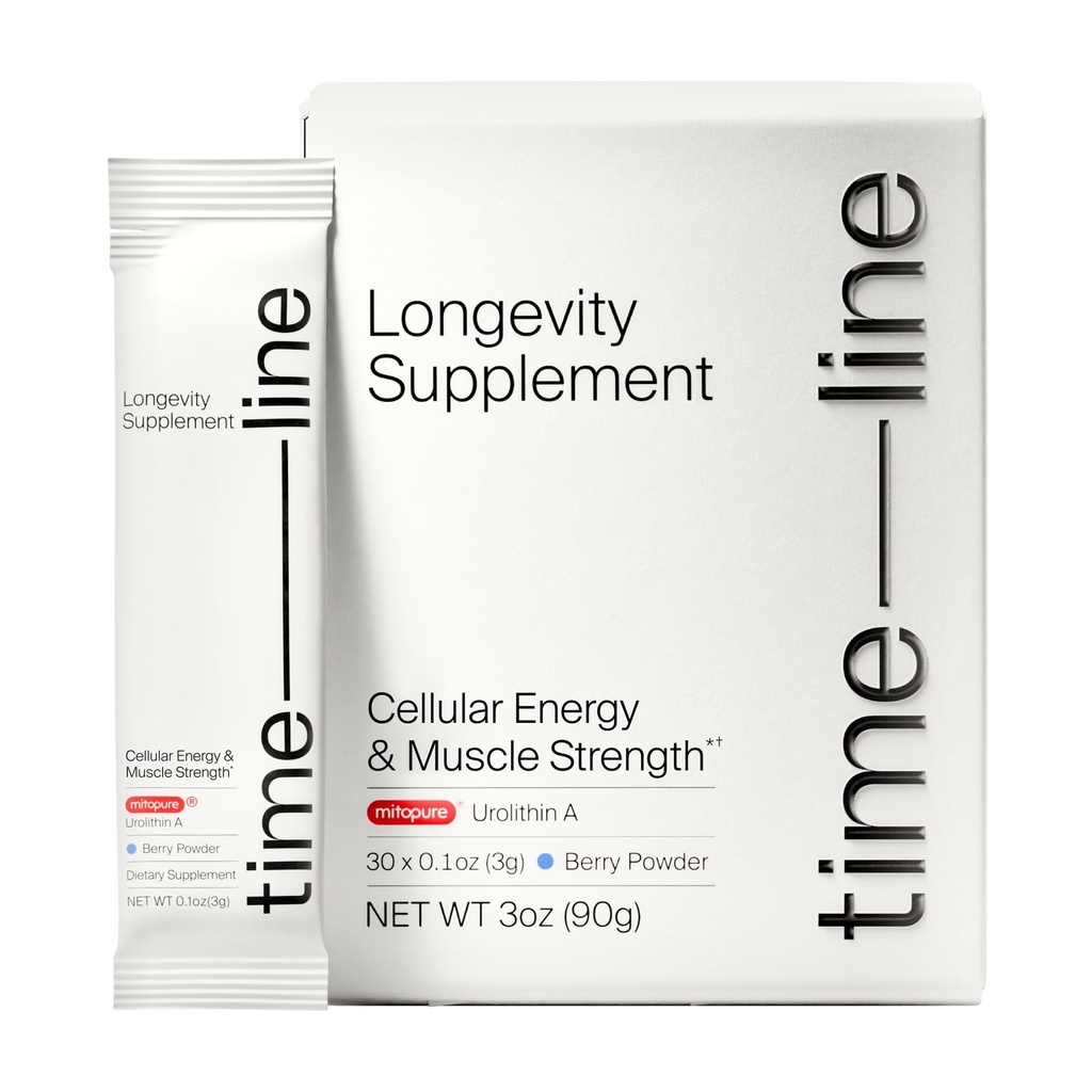 Timeline Mitopure Urolithin A 보충교재 분말 - 건강한 시효 및 세포 갱신을 위한 임상적으로 입증된 지원 - 근육 지원과 Longevity를 위한 Mitoceutical