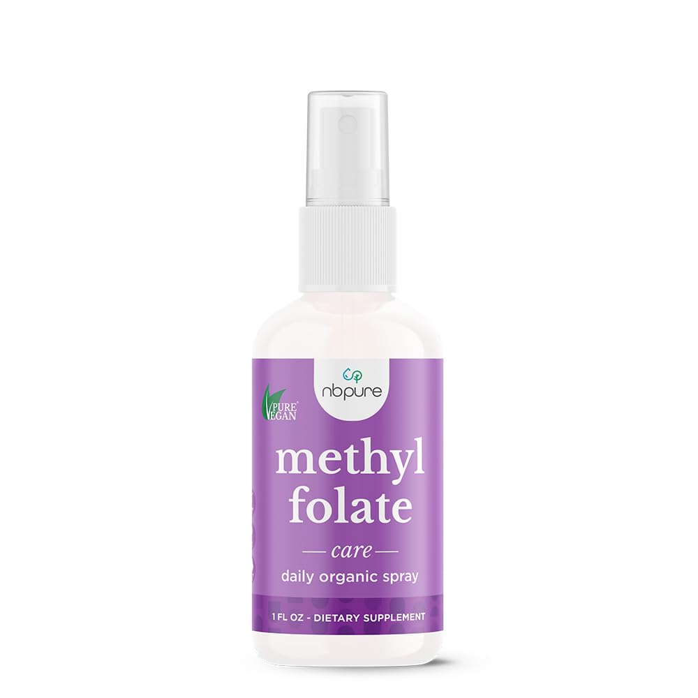nbpure Methylfolate 비타민 B9 살포 보충교재, 액체 엽산 살포, 1개 oz