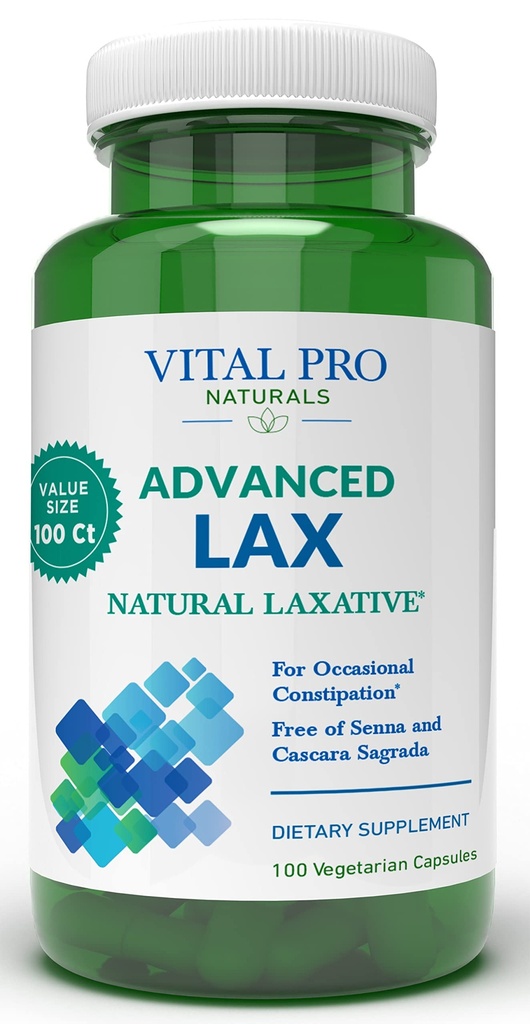 Vital Pro Naturals - 고급 Lax Natural Laxative Formula 100 캡슐