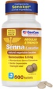 GenCare Senna Laxative 600 정제 자연적인 Sennosides를 가진 Senna 8.6mg 정제 | 변비, bloating, 가스 & 불규칙성 기복을 위한 Laxatives. 안전 및 효과적인 | Senokot에 대한 일반적인