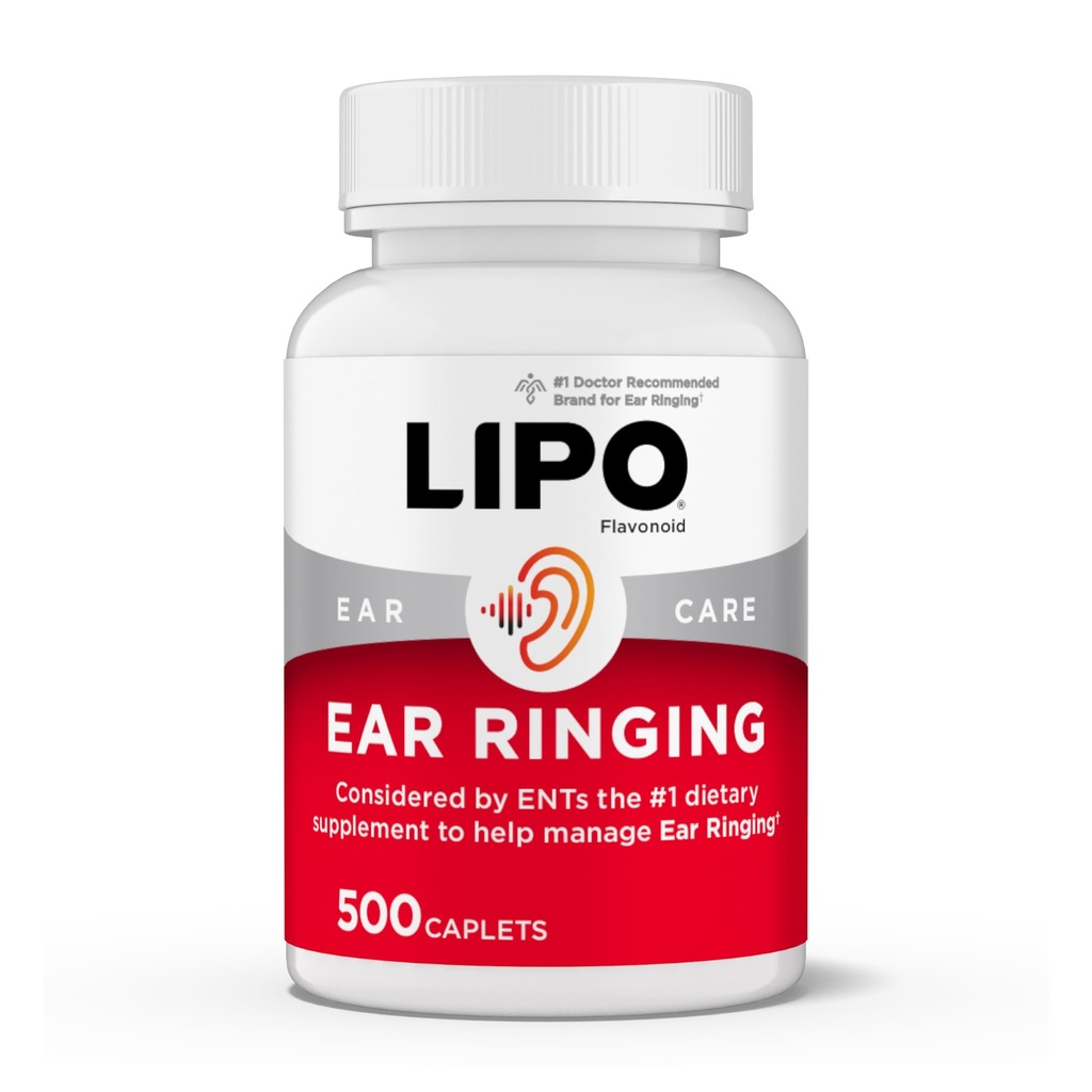 Lipo-Flavonoid Plus Tinnitus Relief - 반지 귀에 대한 의사 추천 - 비타민 C, B1, B2, B6, B12, & 칼슘과 임상 입증 레몬 Bioflavonoid Complex - 500 캡슐